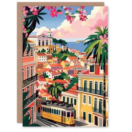 Artery8 Greeting Card Cartagena Colombia Cityscape Summer Travel Blank For Him Or Her Art Holiday Card