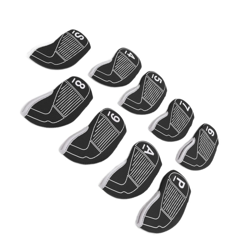 9pcs/set Golf Iron Head Covers Set Waterproof Golf Club Head