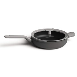 Berghoff Frying Pan 26 cm 2.9 Litre with Lid Non-Stick Coating Aluminium Body Ergonomic Handle Induction Vitro Gas Grey
