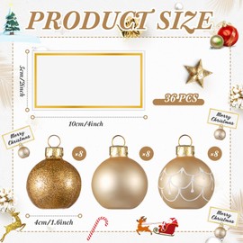 Civaner 24 Pcs Christmas Ornament Place Card Holders and Name Cards Set