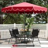 Costway 10 FT Patio Umbrella w/ Crank Tilt Adjustment Ruffles