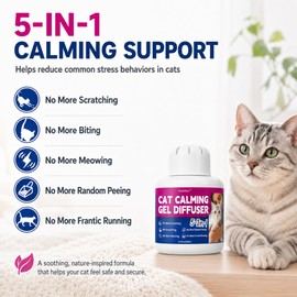 Cat Pheromones Calming Diffuser Gel, No Plug Required, Composure for cats