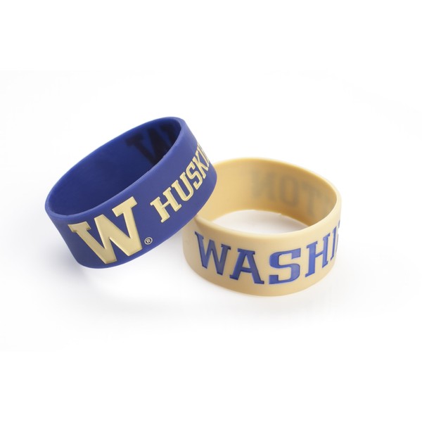 NCAA Washington State Cougars Silicone Rubber Bracelet, 2-Pack