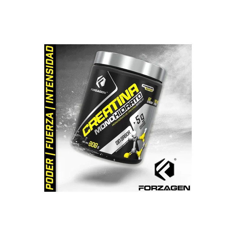 Forzagen Creatina Monohidrato 800g 160 Servicios Sabor Sin sabor