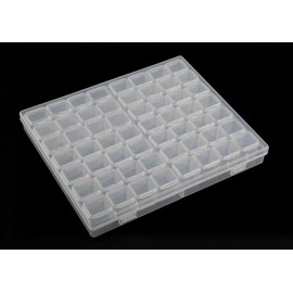 Diamond Painting Storage Box, Diamond Painting Accessory Boxes, Plastic Diamond Embroidery Box, Diamond Embroidery Sorting Box with Lid for Small Parts Storage Box Accessory Boxes (56 Compartments)