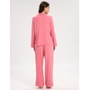 EASWEET Womens Bamboo Viscose Pajama Sets Notch Collar Button Down
