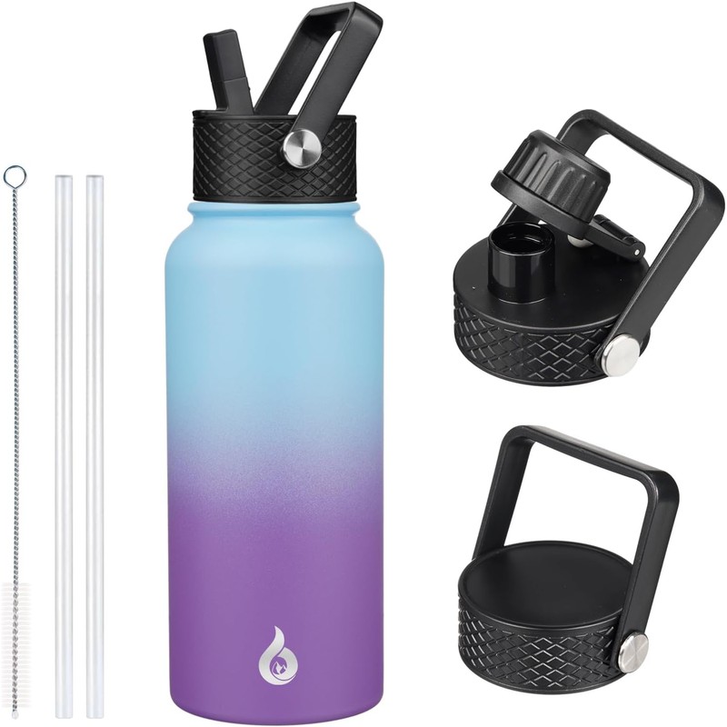 BJPKPK Botellas de Agua Aisladas de Acero Inoxidable 32 onz