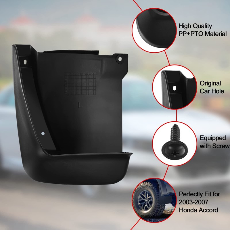 BDFHYK Mud Flaps Splash Guards 4PCS Front & Rear Side