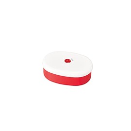 Tatsumiya HAKOYA Obento Small Coin-Shaped Single Tier Bento Box, Made in Japan, 16.2 fl oz (480 ml), Umeboshi