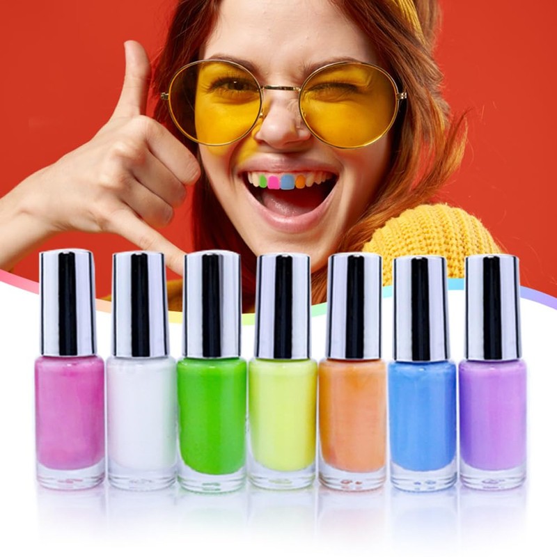 GL-Turelifes Tooth Colour Make-Up, Black Dental Painting Cream, Safe, Quick