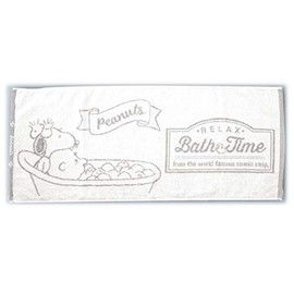 Mario Craft SPT-339 Face Towel WH Bath Time Snoopy H16.5 x 39.4 inches (420 x 1000 mm)