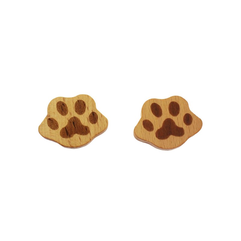 speed mao Cute Cat Paw Wooden Chopsticks Rest Caratory, Set