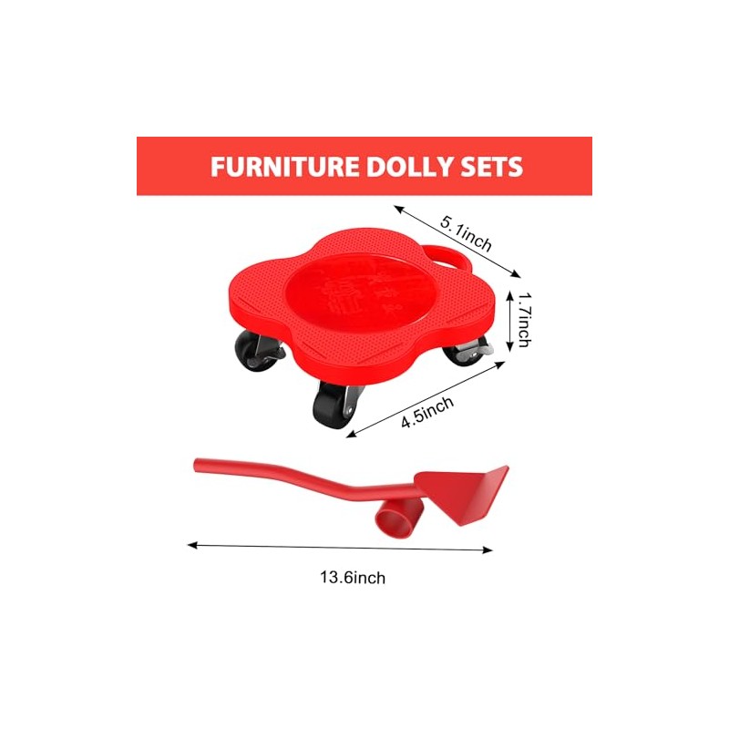 Mover de muebles con ruedas, deslizadores de muebles, juego de