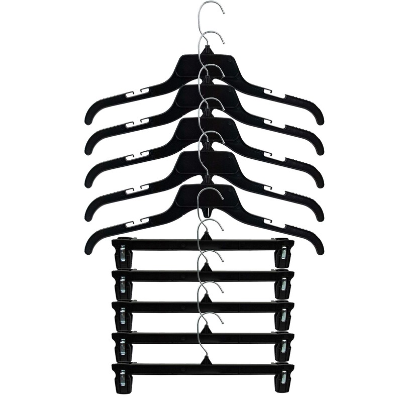 Hangon Combo Set Recycled Plastic Shirt & Pants Hangers, 17