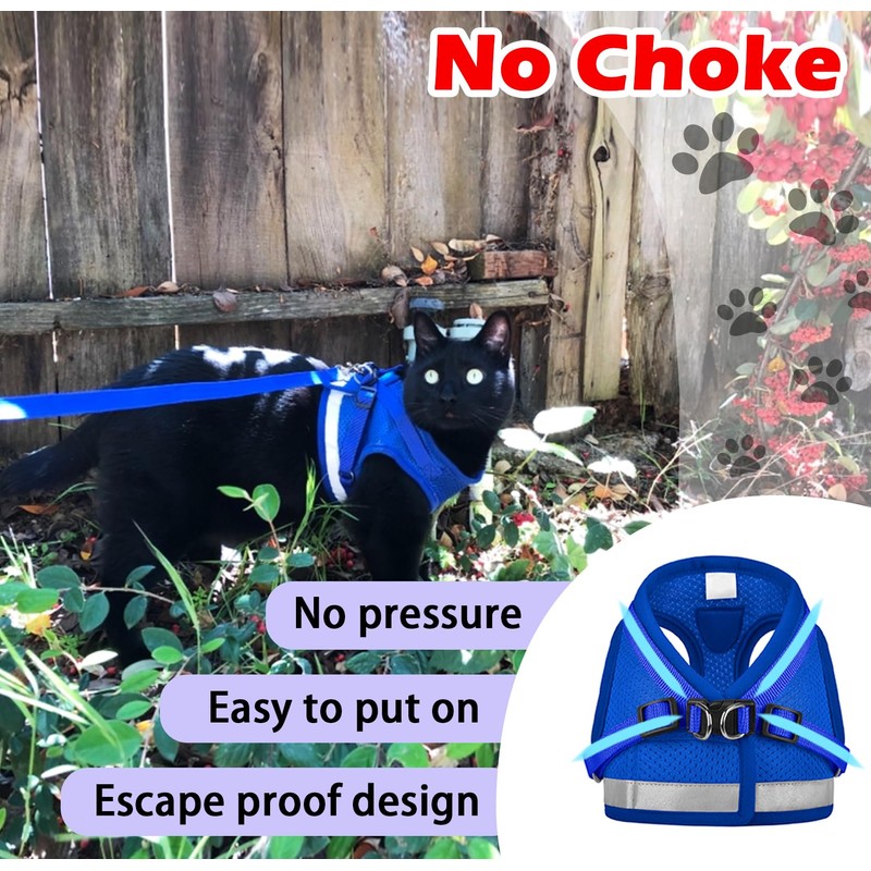 Cat Harnesses and Puppy Harness with Leashes Set, Escape Proof