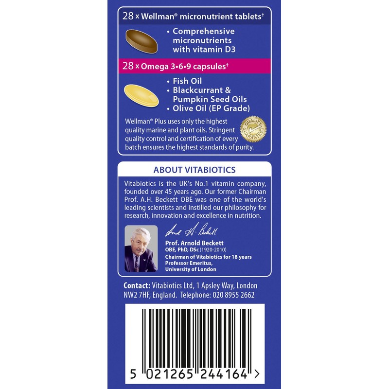 Wellman Plus Vitamins. UK's No.1 for Men. Comprehensive Multivitamin formula