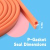 13ft Heat Resistant Silicone P-Gasket Seal Replacement for Smoker Barbecue