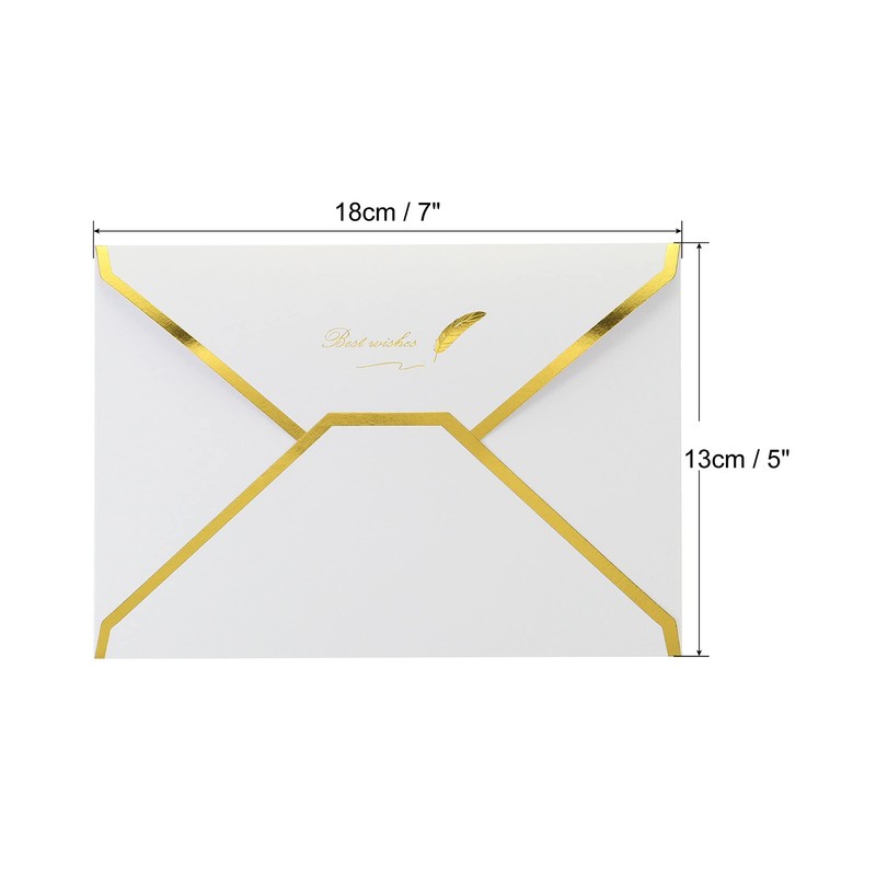 PATIKIL V Flap Envelopes, 10 Pack 7 x 5'' Luxury