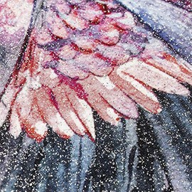 Ideen mit Herz Colour iron-on transfers with glitter, DIN A4, decorate textiles such as T-shirts and bags with iron-on motifs, quick and easy to iron on, DIY textile design (crane)