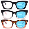 prtcslwd 3 Pack Reading Glasses for Women Oprah Style Oversized