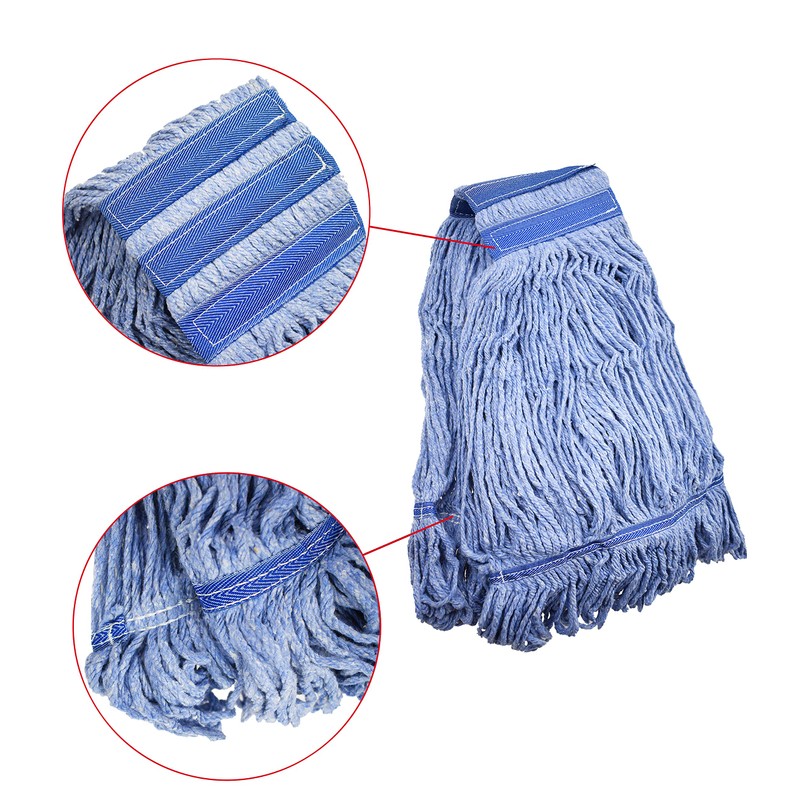 Mop Head Replacement Commercial Heavy Duty String Blue Wet Mop