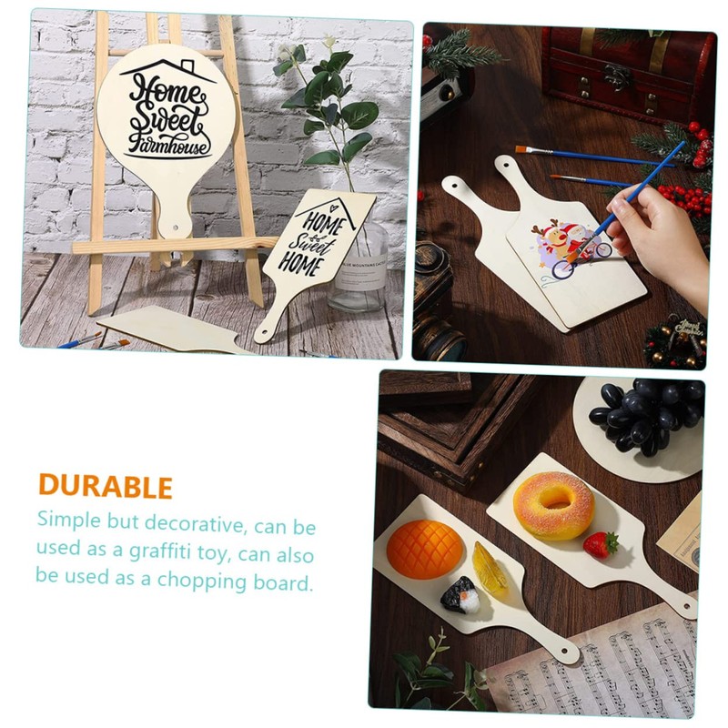OHPHCALL 6Pcs Wooden Cutting Board DIY Tiny Chopping Board for