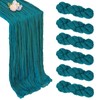 6 Pack Teal Cheesecloth Table Runner 10ft Boho Gauze Fabric