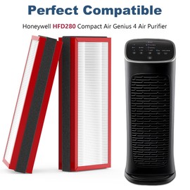 2 Packs HFD280 H13 True HEPA Replacement Filter Compatible with HFD280 HFD280B Air Purifier