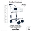 Toysmith Miniature Grocery Shopping Cart – Metal Pretend Trolley for