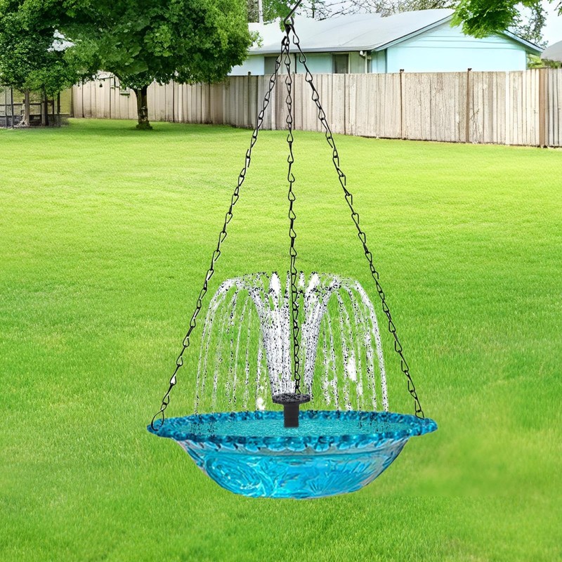 Bird Baths for Outdoors | Solar Bird Fountain,Hangable Drinking Feeder