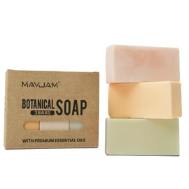 MAYJAM Soap Bars with Essential Oil for Face & Body, Clary Sage, Roman Chamomile, Lemongrass Bathing Refreshing Skin Care Bar Soap, 3 Pack Natural Handmade Soaps for Men Women