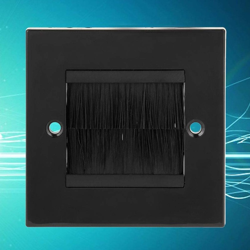 Wifehelper Wall Plate, Dust Prevention Brush Cable Wall Plate Port