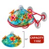 Window Hummingbird Feeder - Hand Blown Glass Mounted Hummingbird Feeder