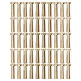 50 Pcs 5mm Battery Connector Plug 5mm Brass High Hardness RC Battery ESC Motor Connector