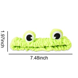 Frog Headband Headwear for Women Cute Head Band Warps Makeup Spa Headbands Hairband Lovely Hair Accessories for Women Girls Elastic Skincare Shower Headband for Washing Face Sports Beauty Green