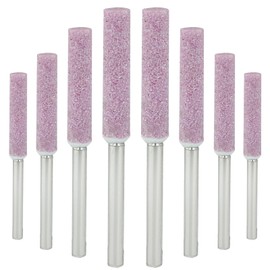 Rierdge 8 Pack Diamond Chainsaw Sharpener, 4.8MM High Hardness Grinding Bits Polishing Stones, Durable Files for Electric Chainsaws/Garden Tools, 3/16 Inch (Pink)