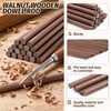 24 Pcs Wooden Dowels for Crafts, 10 mm Walnut Wooden