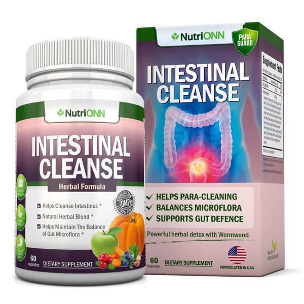 Intestinal Cleanse - All Natural Herbal Detox Formula - Full