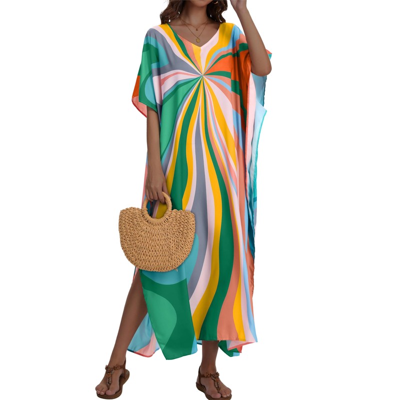 Gosunny Caftano, abiti da spiaggia estivi da donna, maxi abito