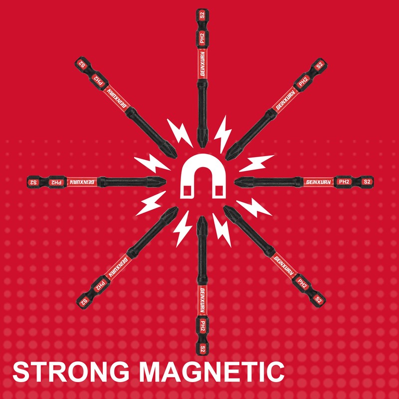 Geinxurn Impact Tough #2 Phillips 3 in. D2 Steel Long