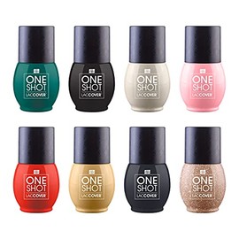 ONE SHOT LACCOVER - Gel Polish Semipermanente Para Uñas TWEED COLLECTION, 8 Tonos Distintos de 12 fl. Oz.  14 mL. cu.                                 