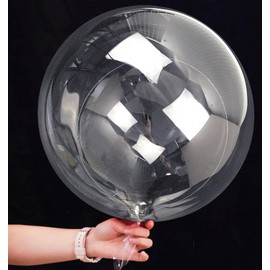 Pack of 10 Bobo Clear Balloons, 20 Inch Bobo Balloons for Filling, Reusable Transparent Bobo Bubble Balloons, for Birthday, Wedding, Anniversary, Christmas