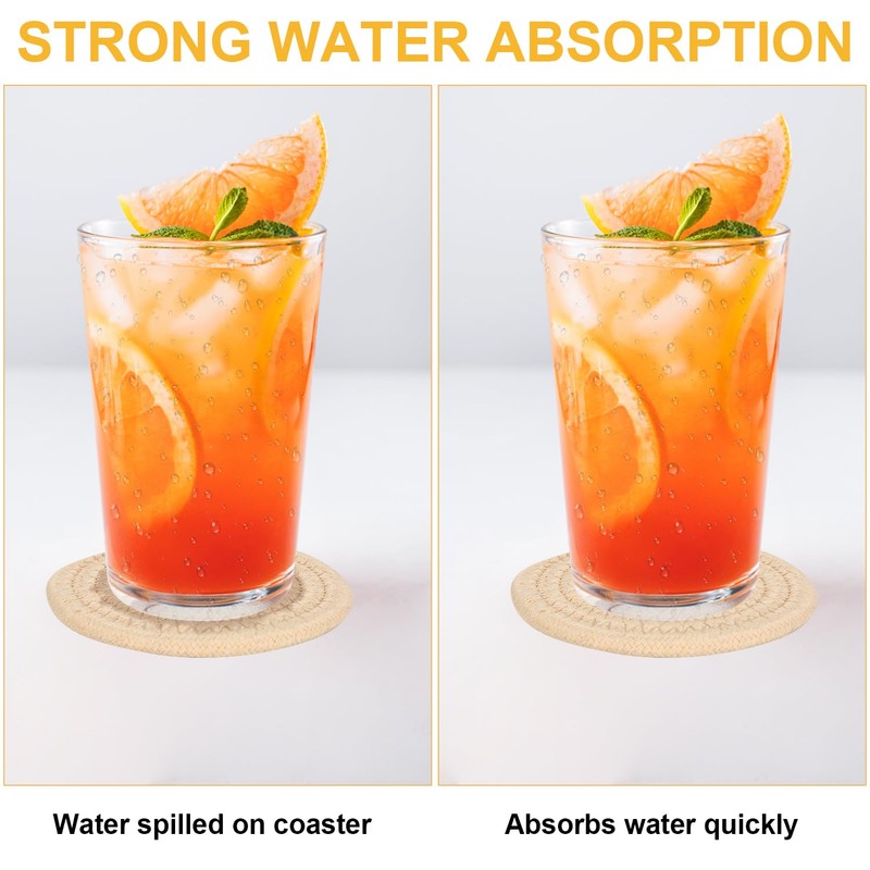 YYGMSS 6 Pcs Coasters Set for Drinks Absorbent Modern Dinning