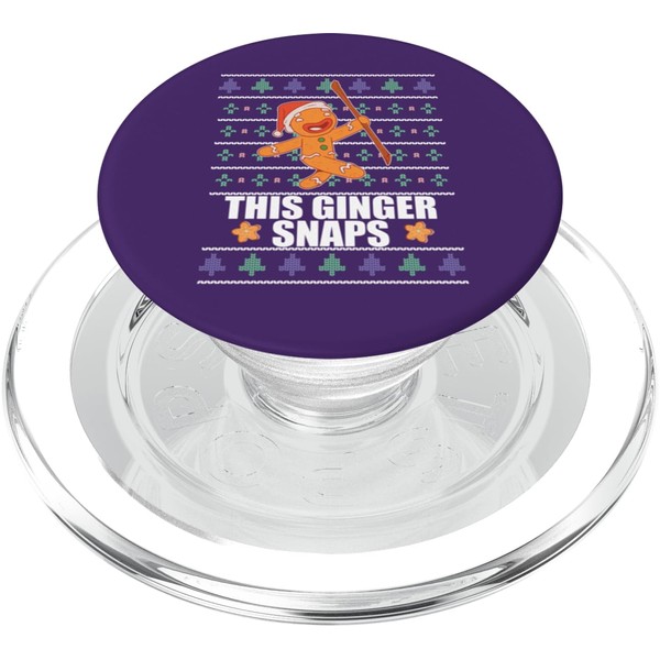 THIS GINGER SNAPS Redhead Ugly Christmas Sweater Design Meme PopSockets