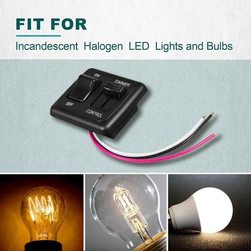 GOMADEIT 12 Volt DC Dimmer Switch for RV Auto Truck