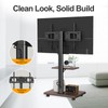 Rolling TV Stand Mobile TV Cart on Wheels for 26-75