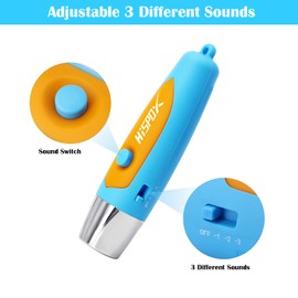 HISPOX Electronic Whistle for Coaches, Loud Volume Electric Whistle Hand Whistle for Coaches Teacher Referee with Lanyard, 3 Kinds Of Tones (Blue)
