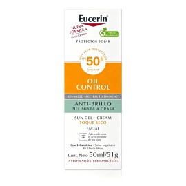 2pcs Protector Solar Eucerin Oil Control Fps50+ Y Grasa 50ml