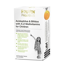 Proven Probiotics Acidophilus & Bifidus with A-Z Multivitamins for Children - Friendly Bacteria with Multinutrients
