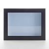 Black 8x8 Wood Shadow Box Picture Frame with Blue Acid-Free
